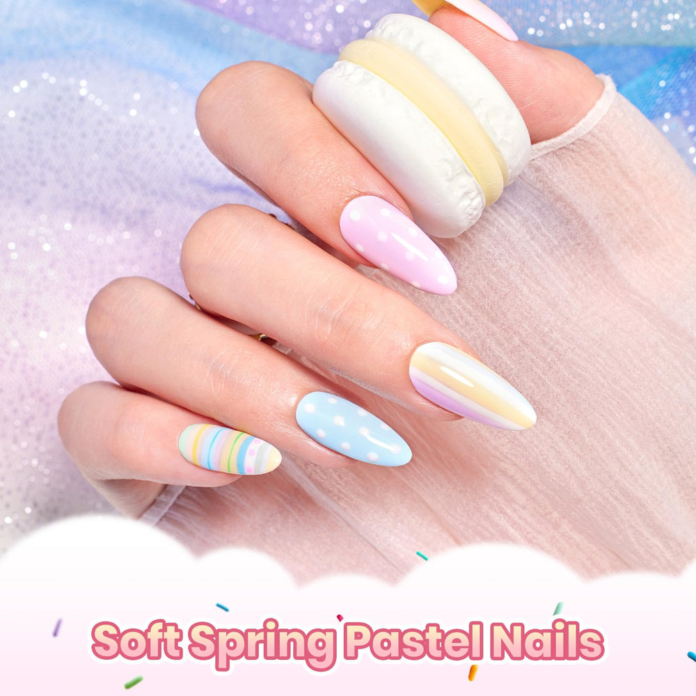 beetles gel polish swatch palette displaying six macaron pastel shades