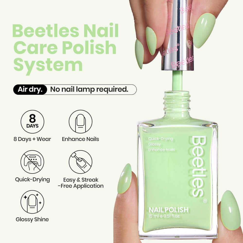 beetles brush open with polish on bristles for easy, smooth application benefit