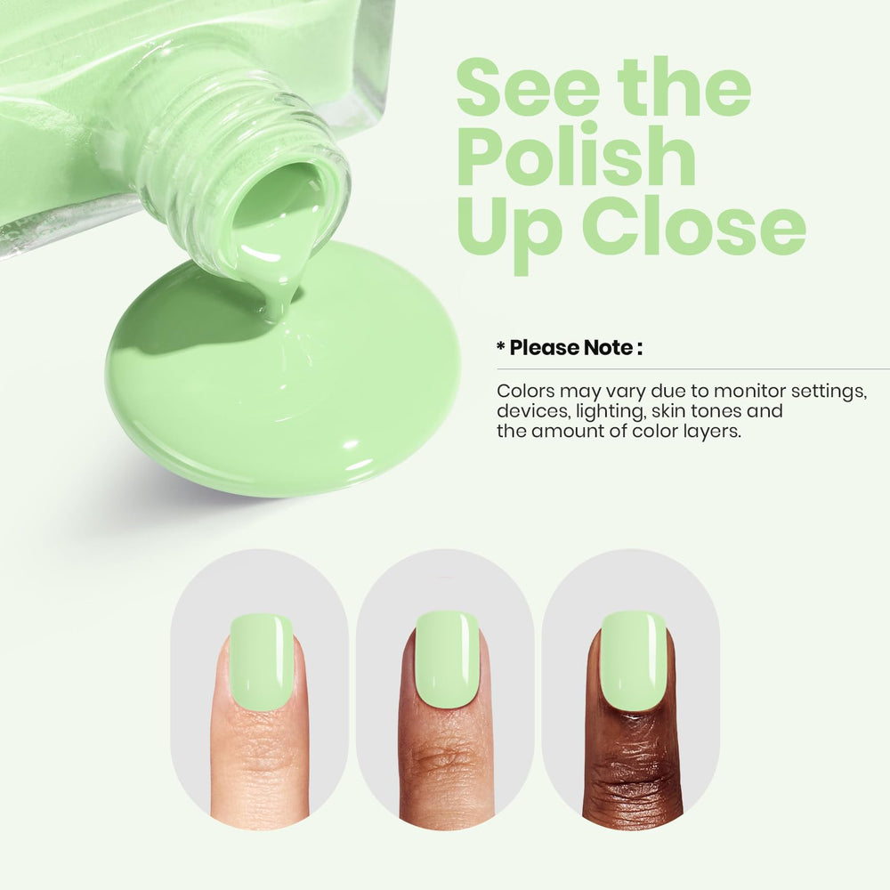 beetles manicure display showing long-lasting shine and salon effect benefit