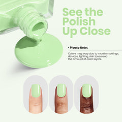 beetles manicure display showing long-lasting shine and salon effect benefit