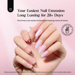 Beetles pink gel polish and top coat bottles offering glossy finished nails