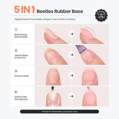 Beetles Gel Polish before and after nails showing repaired stronger natural nails