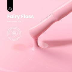 Beetles on manicured nails swatch demonstrating Fairy Floss smooth glossy finish