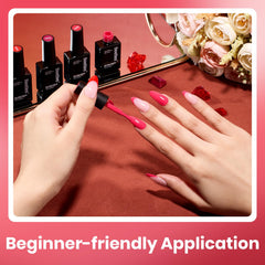 Beetles polish texture on nail showing glossy finish and salon-quality shine