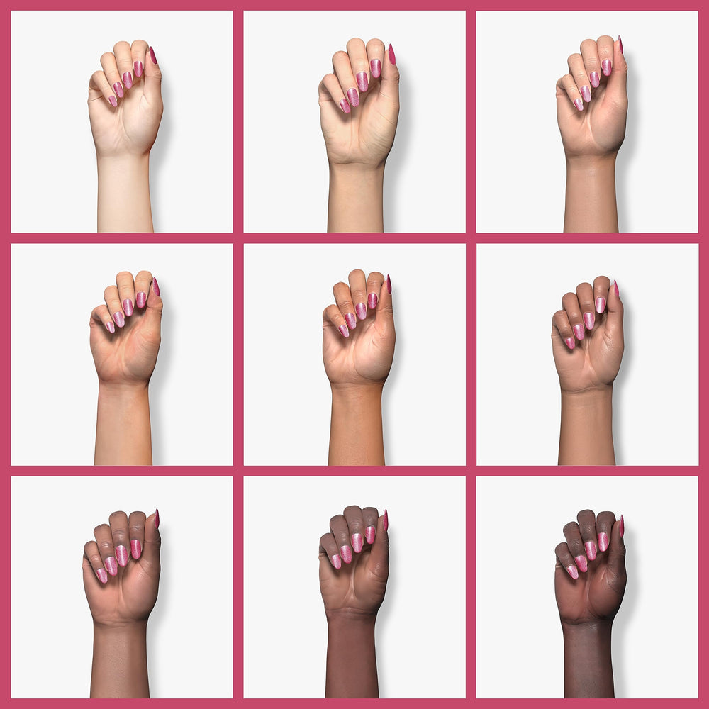 Beetles Gel Polish on polished nails front view showing long-lasting high-gloss effect