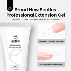 Beetles poly gel open texture close-up illustrating smooth sculptability