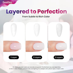 beetles gel polish bottle on salon table with lamp showing professional setup benefit