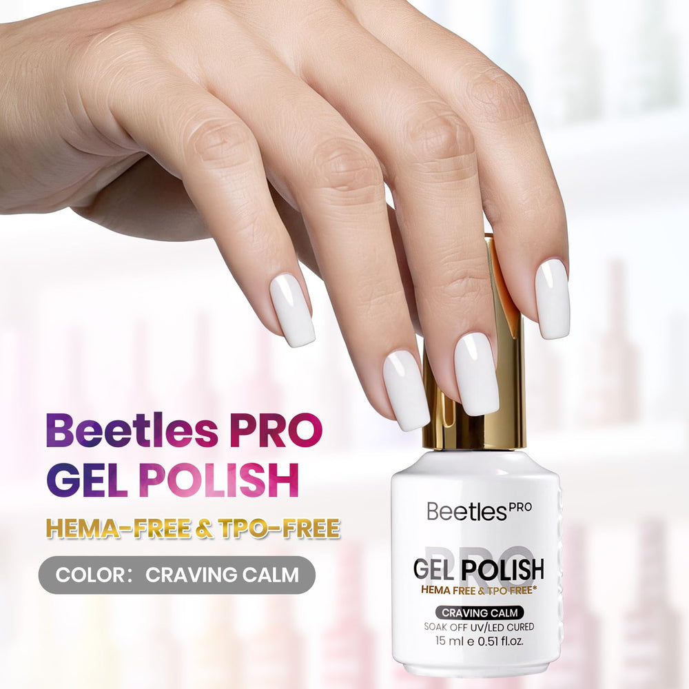 Beetles Gel Polish curved brush close-up demonstrating smooth application control and precision