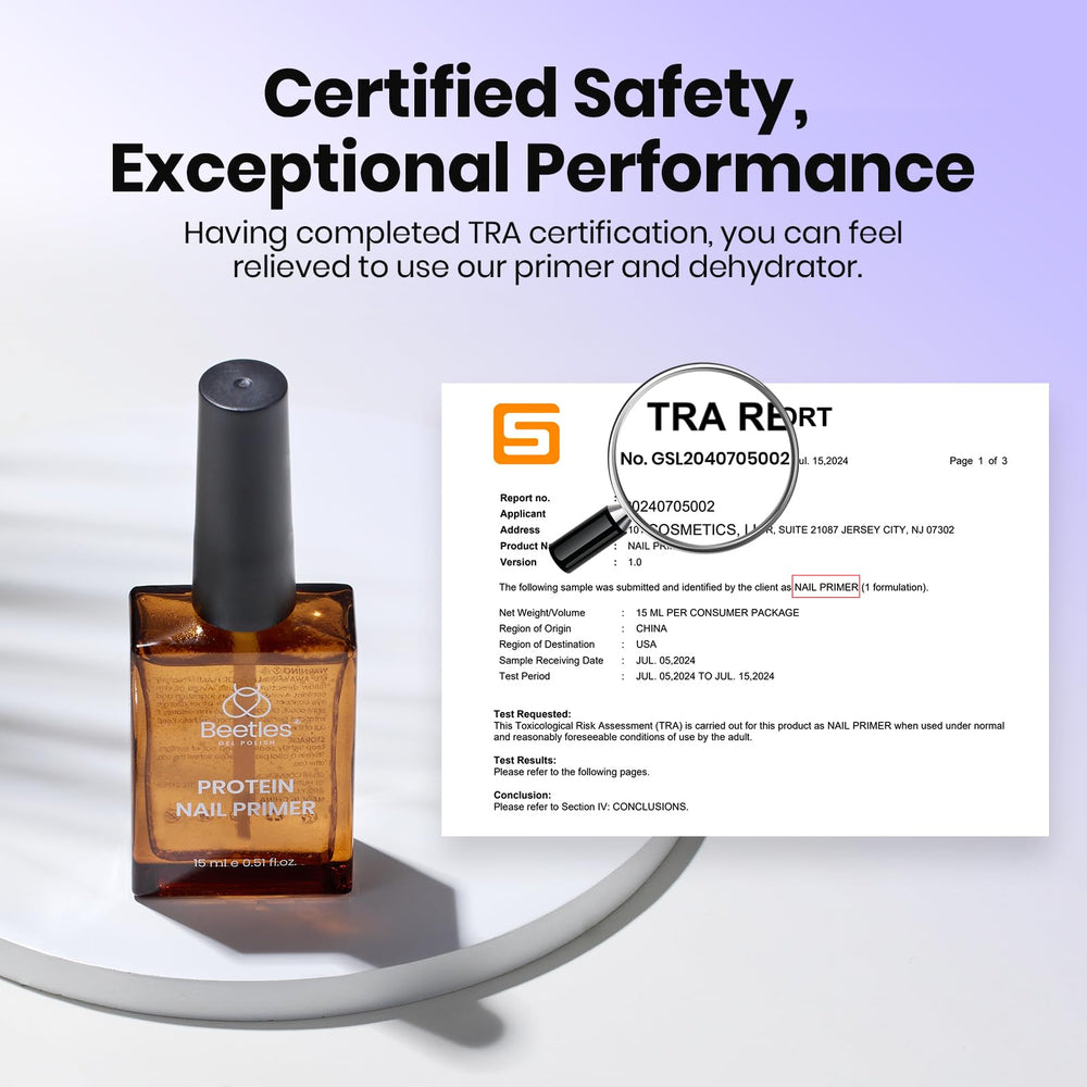 beetles protein primer brush application on nail plate showing precise control benefit