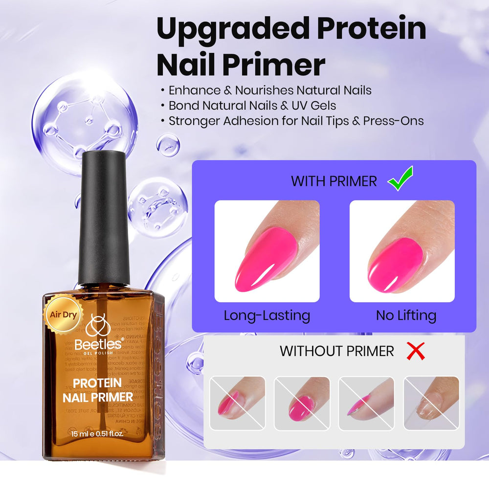 beetles protein primer close-up texture highlighting keratin-enriched formula benefit