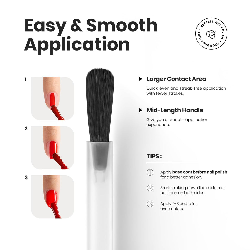 beetles gel polish bottle beside ruler showing 15ml size for portability
