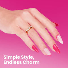 Beetles nail swatch stick displaying true raspberry-pink color for color-matching confidence