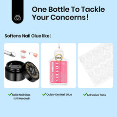 Beetles Gel Polish remover drop on nail surface demonstrating gentle, non-acetone texture