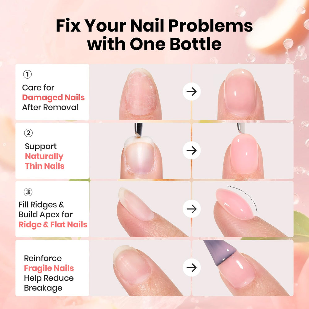 Beetles finished manicure on hands showing elegant rosy nude nails and everyday style