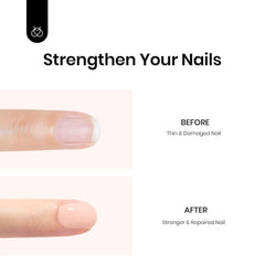 Beetles Rubber Base Gel color swatch on fingertips showing natural nude-pink blend