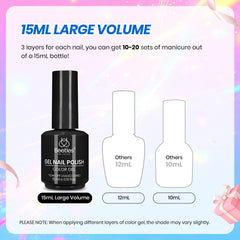 Beetles Gel Polish bottles beside ruler for scale showing generous 15ml volume