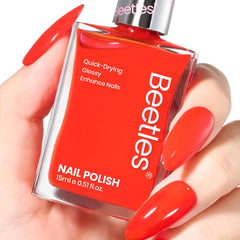 beetles swatch fan displaying scarlet shade for accurate color preview benefit