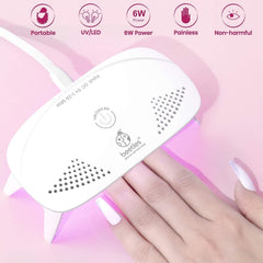 Beetles Gel Polish side view with USB cable connected for convenient power anywhere