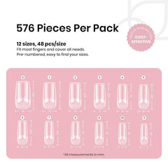 beetles gel polish layout of 12 labeled sizes for quick size selection