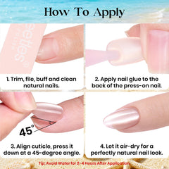 Beetles Gel Polish two nails side-by-side showing size fit options