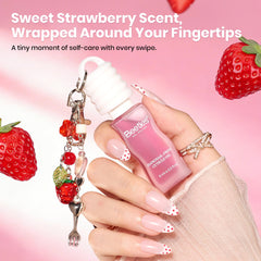 Beetles Gel Polish bottle next to coin showing compact travel-friendly size