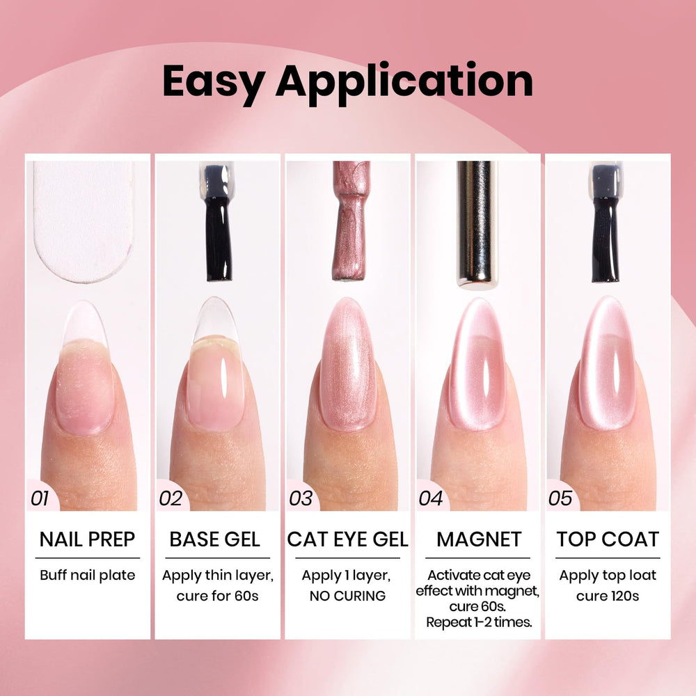 beetles Gel Polish open bottle with brush applying polish, clean application benefit