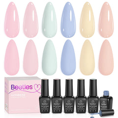 beetles front packaging showing six pastel bottles and collection benefit