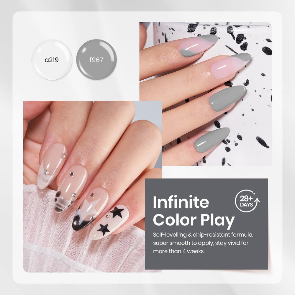 beetles finished gradient nails showing soft eclipse manicure benefits salon-quality finish