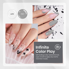 beetles finished gradient nails showing soft eclipse manicure benefits salon-quality finish