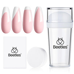 beetles Gel Polish clear stamper front view showing grip and shape for precise placement