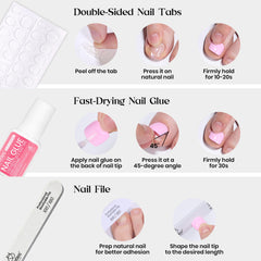 Beetles flatlay of stickers and accessories enabling custom nail art