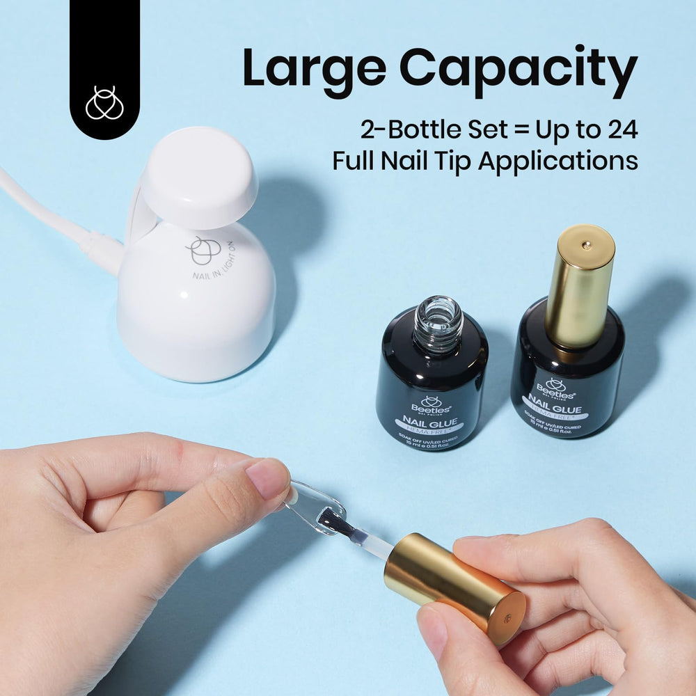 Beetles cured nail swatch showing glossy finish and long-lasting wear