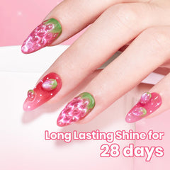 Beetles nail wheel swatches showing gradient pinks and shimmer for design choice