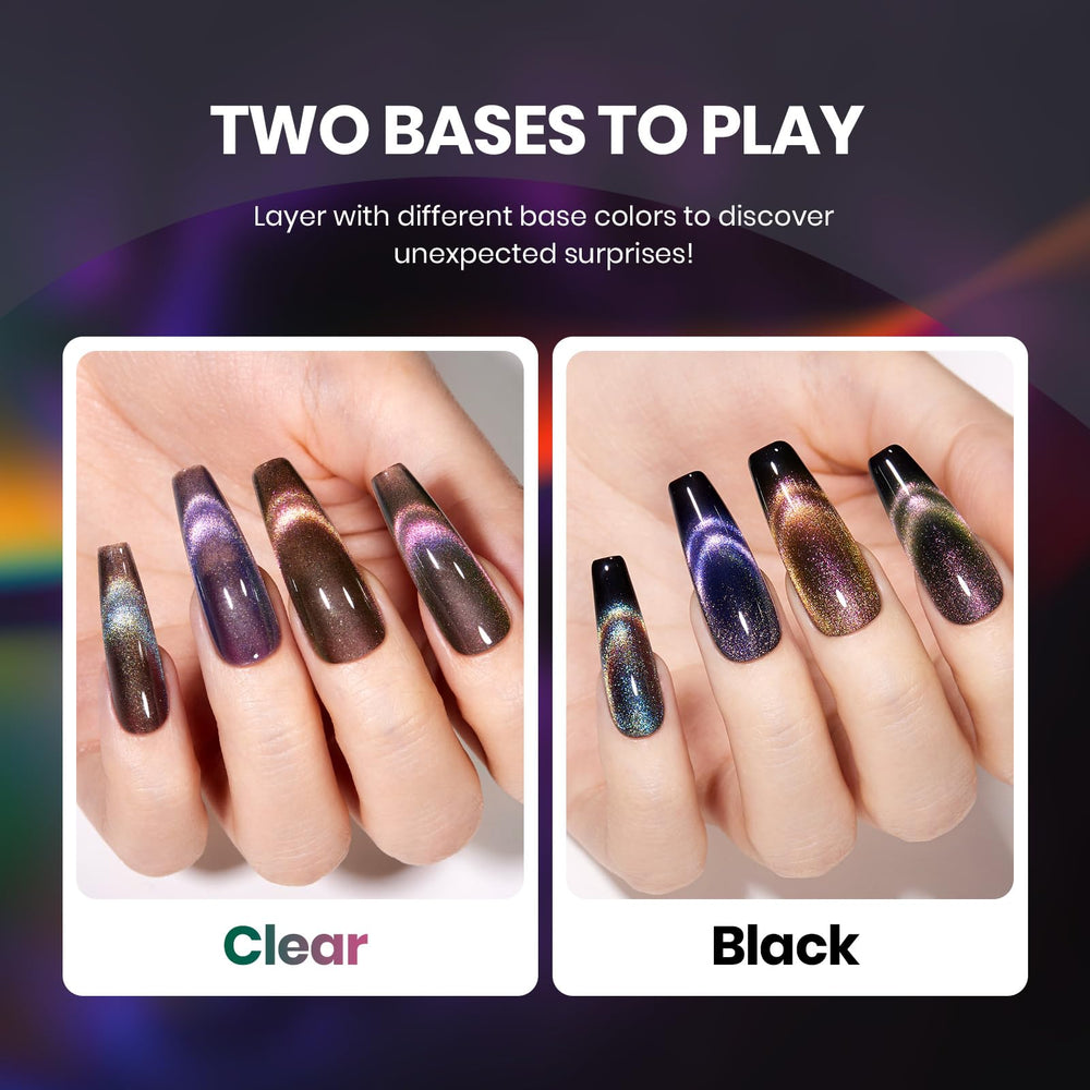 beetles swatches fan showing six color-shifting chameleon finishes for choices