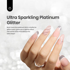 beetles glitter texture closeup showing dense reflective particles for bold shine