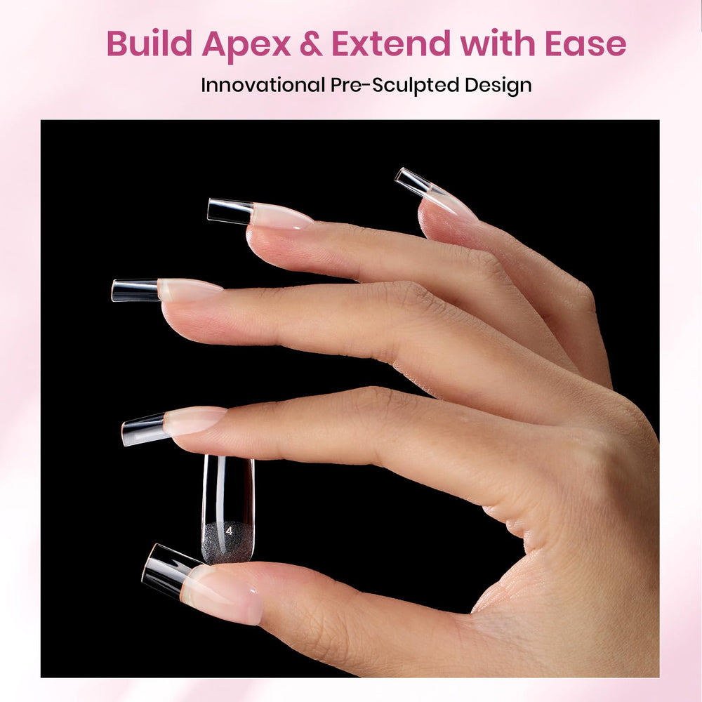 beetles tip applied on natural nail demonstrating seamless finish
