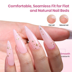 beetles Tipex Lite being applied to a natural nail for faster application