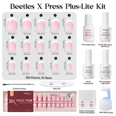 Beetles nail pusher, file and wipes arranged for easy at-home prep