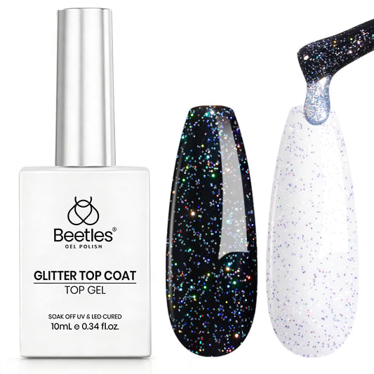 Beetles top coat bottle front showing brand and glossy finish benefits