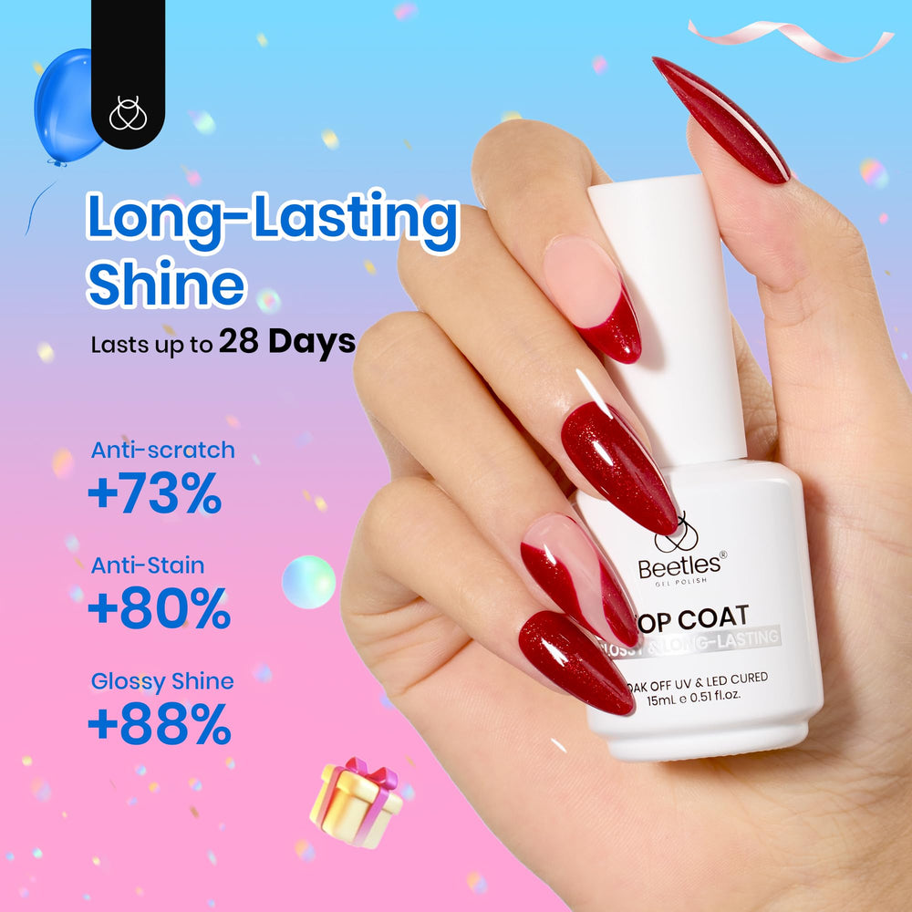 beetles bottle beside LED lamp showing fast curing under manicure lamp benefit