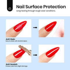 beetles top coat on finished nails conveying mirror-like shine benefit