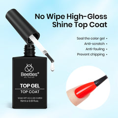 Beetles brush applying top coat with smooth coverage for easy application benefit