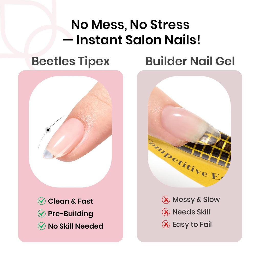 Beetles Gel Polish underside pre-etched texture improving glue adhesion for secure wear