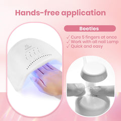 Beetles wide-nozzle dispensing gel for smoother, bubble-free application
