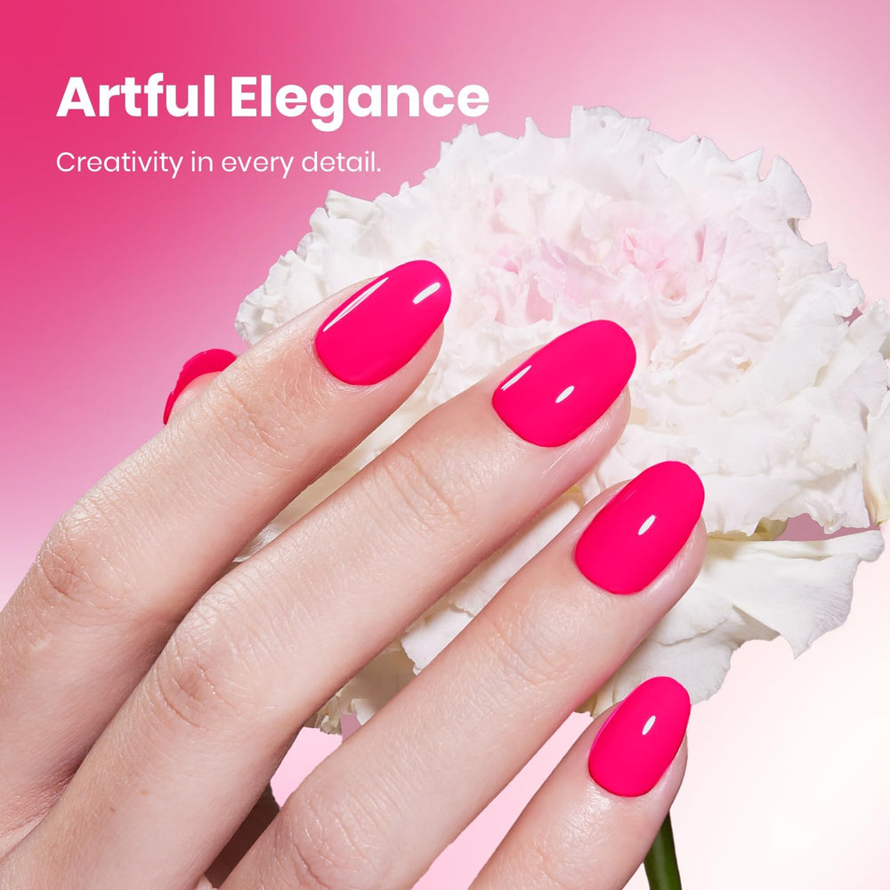 Beetles nail swatch fan showing range and consistency of Wild Tulips color benefit