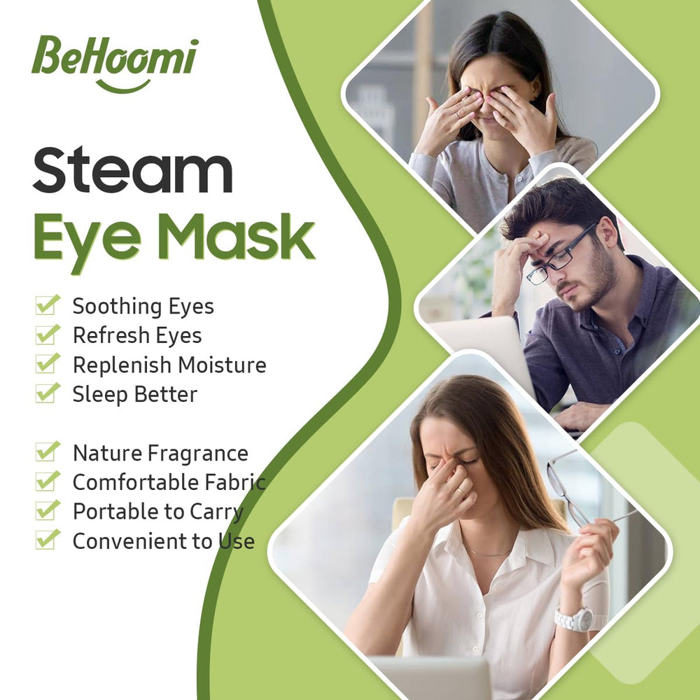 BeHoomi mask on model relaxing on sofa demonstrating comfort