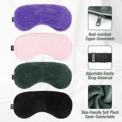 BeHoomi eye mask held in hand for scale showing compact, travel-friendly size