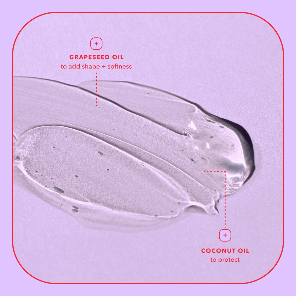 BEING INC coconut oil droplet image showing natural hydration benefits for curls