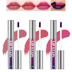 Bekoeen front packaging showing 3-piece lip stain set and contents for quick selection