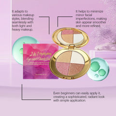 Bekoeen palette cheek application demonstrating natural blush and glow